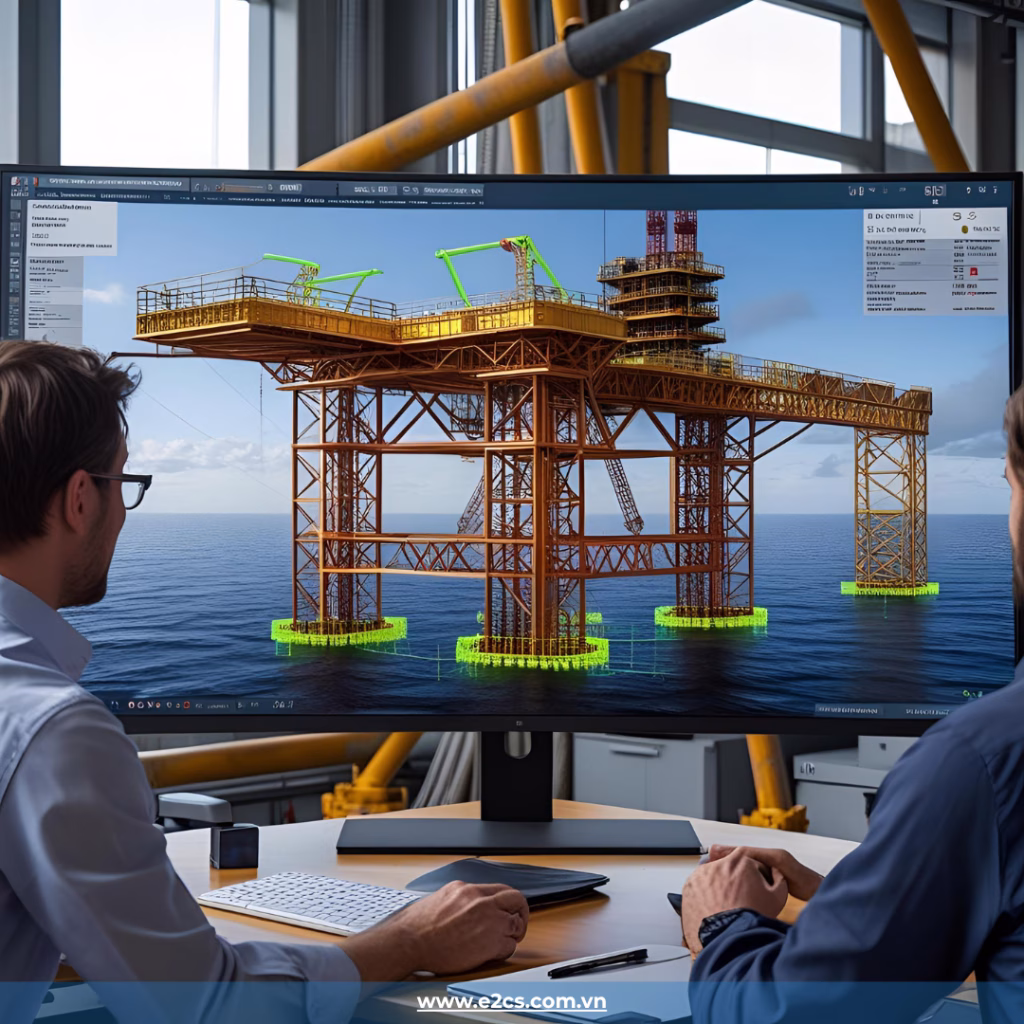 Lên mô hình 3D hiện trạng của giàn khoan dầu khí